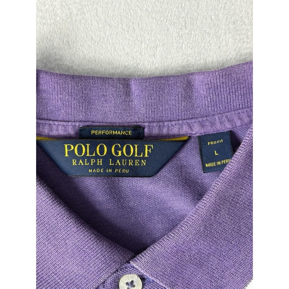 Polo Golf Ralph Lauren Performance Polo‎ Shirt Mens Large Purple Big Pony